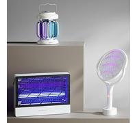 1 Raquette Électrique Insectes + 1 Lampe Anti Moustique + 1 Lampe Anti Moustique Interieur