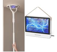1 Raquette Électrique Insectes avec Une Extension Télescopique + 1 LED Lampe Anti Moustique Interieur