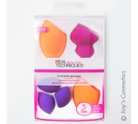 Real Techniques Éponges de maquillage Miracle – sans latex – avec base – 6 pièces