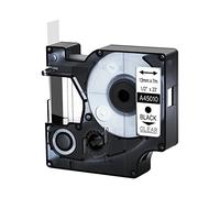 1 recharge de ruban d'étiquettes D1 45010 S0720500 noir sur transparent, 12 mm x 7 m, remplacement pour LabelManager 160 210D 360D 420P 450D 500TS, LabelWriter 3M PL100 PL150
