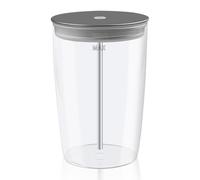 1 récipient à lait en verre transparent de 0,5 l pour machines à café JURA, préparer du café ou conserver le lait, gobelet à lait transparent (tuyau non inclus)