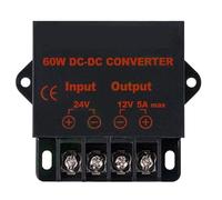 1 régulateur convertisseur DC DC 24 V à 12 V 10 A for Voiture, Module abaisseur DC DC, stabilisateur de Tension 12 Volts(24V to 12V 5A)