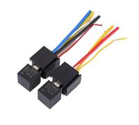 1 relais automobile 12 V-24 V 80 A 4 broches 5 broches relais de voiture borne en cuivre relais automatique avec prise de relais(4PIN 24V and Socket)