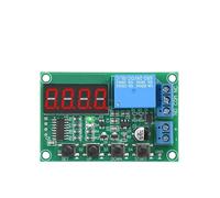 1 relais DC 12 V/24 V 10 A, module de relais temporisé, cycle infini, marche/arrêt, affichage rouge à 4 chiffres de 0,36 pouce, 0,1 à 999,9 heures(DC 24V)