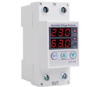 1 relais de protection contre les surtensions et les surintensités, double affichage, réglable en surtension et en sous-tension, 220 V, 63 A/40 A, montage sur rail DIN(230V,40A)