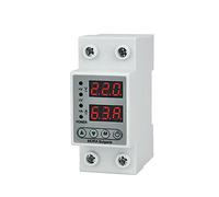 1 relais de protection numérique réglable contre les surtensions et sous-tensions, 40 A/63 A, double affichage, 230 V, for rail DIN(40a)