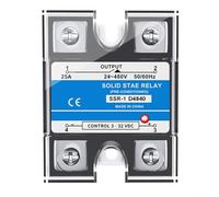 1 relais statique monophasé D4840 avec plage de tension de charge de 24 à 480 VAC et entrée de déclenchement CC 5 à 20 mA