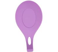 1 repose-cuillère en silicone coloré et flexible en forme d'amande pour ustensiles de cuisine, louche, cuillère, spatule pour la cuisine, processus professionnel violet