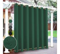 1 rideau vert d'extérieur résistant aux intempéries avec oeillets en haut et en bas Rideau d'occultation d'extérieur Rideaux opaques Rideaux pour balcon Terrasse Jardin Patio, 254x213cm