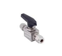 1 robinet à boisseau sphérique à deux voies for gaz, tube droit de 8 mm 3/8 po, en acier inoxydable 316, 3000 psi(8mm)