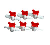 1 robinet à boisseau sphérique POM de diamètre égal 4 à 25 mm, for tuyau d'irrigation goutte à goutte, joint pagode, for aquarium, pompe à air, connecteur d'eau de jardin(K20-20)