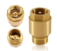 1" Robinet à clapet anti-retour en laiton, 1" EF x 1" IF, DN25 Anti-retour avec filetage intérieur et extérieur, 1" Robinet à clapet anti-retour vertical en laiton, Valve de retour pour pompe, Jardin