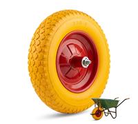 1 Roue De Brouette 3.50-8 Pneumatique Plein Antiponction Gomme Tasselée PU