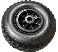 1 roue de diable pneumatique 3.00-4, 260 x 85 mm, moyeu Ø 20 × 75, pneus avec chambre à air et roue, diable, pneu de rechange, roues de rechange, roulement à rouleaux, valve coudée, noir, L