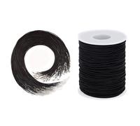 1 Rouleau 100m Ficelle Élastique Pour Des Bracelets Et 20 Pièces 20 Pouces Noir Ciré Collier Avec Fermoir En Vrac