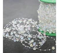 1 rouleau/197 pouces/500 cm Chaîne à perles de ciel étoilé 8+3, chaîne à perles de faux perles, décoration de bouquet de mariage, accessoires de bijouterie DIY, accessoires de cheveux de mariée, fourn