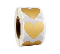 1 Rouleau 300 pcs Coeur Autocollants à Gratter Étiquettes 2.5mm Or Autocollant à Gratter