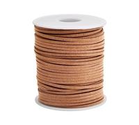 1 Rouleau 45mx3mm Cordon en Cuir Faux Plat Corde en Cuir Bandes de Cuir pour Bracelet Collier Cordon en Daim Faux Cordelette Ficelle en Faux Daim pour Fabrication de Bijoux Emballage Cadeau (A) (E)