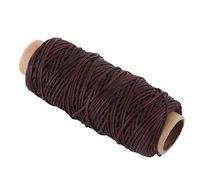 1 Rouleau 50 Mètres 150D Fil Ciré Cordon à Coudre en Cuir pour la Couture Artisanat 1mm de Diamètre(Marron foncé)