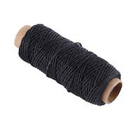 1 Rouleau 50 Mètres 150D Fil Ciré Cordon à Coudre en Cuir pour la Couture Artisanat 1mm de Diamètre(Noir)
