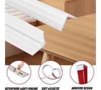 1 rouleau de 100 cm/200 cm/300 cm de bande de finition murale amovible et auto-adhésive - protections d'angle et de bord auto-adhésives, convenant aux murs, plafonds, plans de travail et sols, pour le
