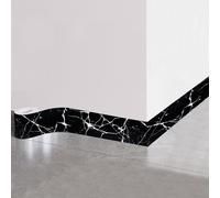 1 rouleau de 2 m/78,7 pouces de bordure de plinthe autocollante motif marbre. Sticker de plinthe de sol autoadhésif pour la décoration de la maison, design spécial de ligne de plinthe, matériau en PVC