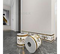 1 rouleau de 500 cm x 10 cm, version épaisse, grand rouleau, panneau mural style marbre européen, papier peint adhésif PVC imitation brique, amovible et réutilisable, imperméable, résistant à l'usure,