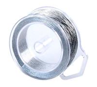 1 Rouleau de 6 Brins 0.4 mm x 50 Mètres de Fil Métallique Ficelle Doré Fil Nylon Non élastique pour Intérieure,Crocheter Bricolage Décoration DIY de Noël,Emballage de Cadeaux (Argent)