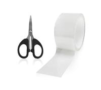 1 Rouleau de Bande de Protection de seuil de Porte de Voiture, 1 Paire de Ciseaux, Dispositif de Protection de seuil de Porte, Bande Anti-Collision Transparente de Voiture.