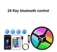 1 rouleau de bande lumineuse de 5 m, synchronisation musicale ultra-longue, contrôle par application avec télécommande, bande RVB