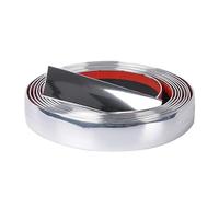 1 rouleau de bandes décoratives en acier inoxydable, bandes de bord autocollantes en métal, bandes d'angle en métal, bandes décoratives réfléchissantes miroir, décoration murale argentée, décoration