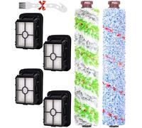 1 rouleau de brosse multi-surfaces 2460 Pet Pro + 1 rouleau de brosse multi-surfaces 1868 + 4 filtres HEPA de rechange 1866 pour aspirateur Bissell CrossWave 1785 2306 2551