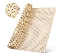 1 Rouleau De Cannage Rotin, 40cm x 1m Rouleau de Sangle de Canne en Rotin Naturel pour Projets de Cannage Tissu en Rotin à Mailles pour Meubles Chaise Armoire Plafond