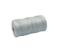 1 rouleau de ficelle de jute 2 mm x 100 m, en polyester, pour bricolage, artisanat, macramé, décoration de jardinage, emballage de cadeaux, gris