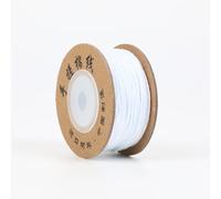1 rouleau de fil de coton - 1,2 mm x 25 m - Corde en coton - Corde de bricolage - Cordon décoratif pour bricolage, artisanat, emballage cadeau, décoration de bijoux, blanc