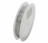 1 rouleau de fil de perles en acier inoxydable 304, taille 0,2-0,6 mm, pour loisirs créatifs et fabrication de bijoux, 0,4 mm, 25 m