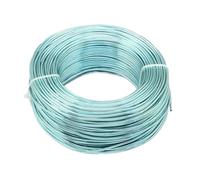 1 rouleau de fil en aluminium multicolore pour la fabrication de bijoux, bracelets, boucles d'oreilles, loisirs créatifs, perles, accessoires (24 turquoise pâle, 1 mm environ 200 m)