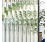 1 rouleau de film de confidentialité pour fenêtre, autocollant de fenêtre en verre 3D ondulé, autocollant de verre dépoli ondulé, film décoratif adhésif pour fenêtre de salle de bain, rideau isolant t