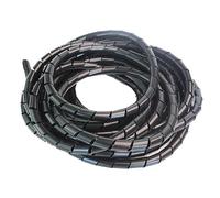 1 Rouleau de Gaine spiralée en Silicone Noir/Blanc, d'enroulement câble 3 à 30 mm, for la Protection et l'organisation des câbles(Black,20mm)