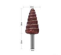 1 rouleau de papier abrasif grain 80 pour le polissage du bois et des meubles avec tige de 6 mm (20 mm)