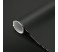 1 rouleau de papier contact noir mat, papier peint autocollant noir épais imperméable et décoratif. Pellicule vinyle adhésive pour armoires, plans de travail, murs, tables. Stickers de rénovation, pap