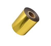 1 rouleau de papier d'aluminium pour estampage à chaud, 7,6 x 122,4 m, pour machine de bronzage du cuir, décoration à faire soi-même pour boîte d'emballage en tissu, papier anodisé doré (doré)