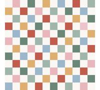 1 rouleau de papier peint à motif grille multicolore, papier peint imprimé grille simple et mignon, film de décoration intérieure raffiné, convient pour rénover le papier peint décoratif sur les armoi