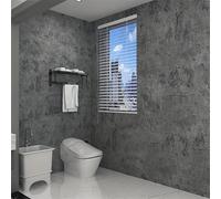 1 rouleau de papier peint autoadhésif en vinyle amovible épaissi de couleur gris foncé, imitation ciment en béton, pour décoration murale de cuisine, salle de bain, studio 40cmx1m,40cmx3m,45cmx5mUnico