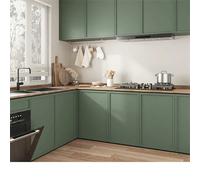 1 rouleau de papier peint autoadhésif épaissi au matcha vert - surface mate imperméable. Convient pour la cuisine, les armoires, les meubles et la décoration de la maison, de la salle de bain, de la c