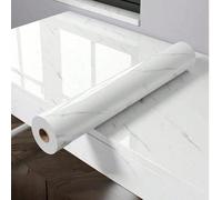 1 rouleau de papier peint vinyle auto-adhésif amovible et lavable avec texture de marbre blanc, pour décoration de pièce, cuisine, chambre à coucher, dortoir et meubles. Dimensions: 45x1000cm 40x100cm