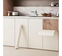 1 rouleau de papier peint vinyle blanc laiteux, imperméable et anti-huile, auto-adhésif, à peler et coller, texture mate, motif aléatoire, facile à installer, convient pour la cuisine, la chambre, le 