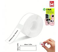 1 rouleau de papier thermique étiquette blanc Marklife, texte noir sur fond blanc, imperméable, résistant à l'huile, résistant aux déchirures, résistant à l'usure, taille : 12x40mm (0,47"X1,57"), 180 