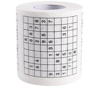 1 rouleau de papier toilette imprimé drôle avec des nombres Sudoku, papier hygiénique imprimé avec des motifs de sécurité, 30 m, 3,94''x3,94''