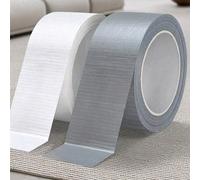 1 rouleau de ruban adhésif super collant, ruban en tissu blanc et argent, multi-usage, sans résidu, déchirable à la main, convient pour la réparation de tuyaux, l'étanchéité des fenêtres, la fixation